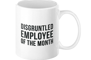 Lucky Devil Disgruntled Employee Of THe Month cup