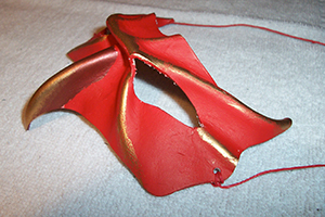 red hawk leather mask